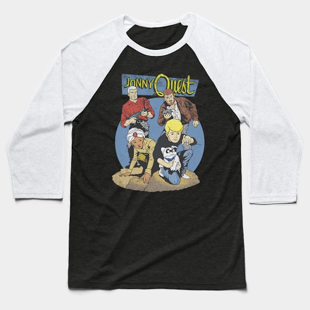 Jonny Quest Retro Baseball T-Shirt by Nashida Said